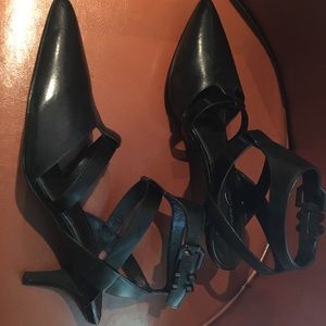 Black Leather Scrappy Shoes